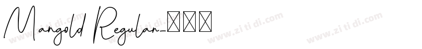Mangold Regular字体转换